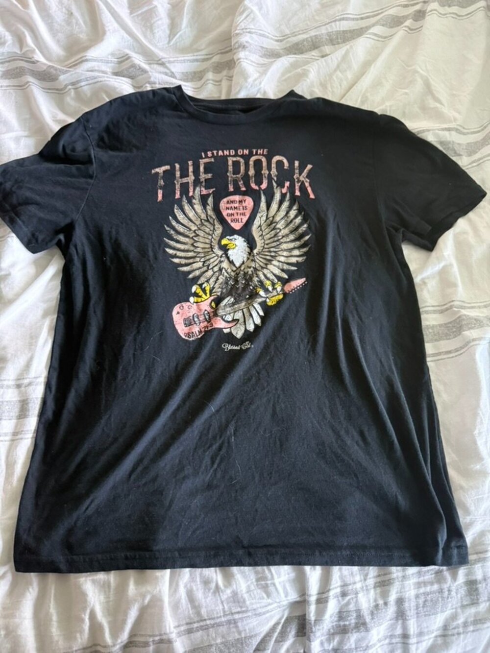 Blessed Girl Black Short Sleeve T-Shirt – Size L - Picture 1 of 4